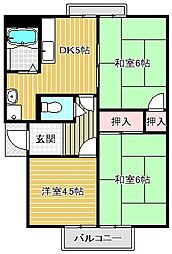 ガーデンシティハイツE 3Kの間取図画像
