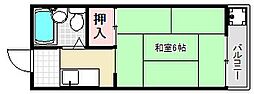アパート 1Kの間取図画像