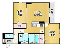 (VENT CLAIR) ヴァン クレール 2LDKの間取図画像