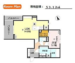 エフティーレコルト 1LDKの間取図画像