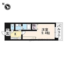 JR東海道・山陽本線 南草津駅 徒歩28分の賃貸マンション 1階1Kの間取り
