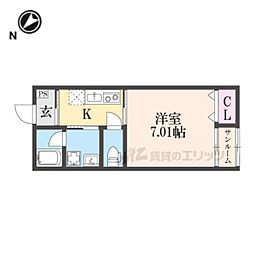レジーナ 1階1Kの間取り