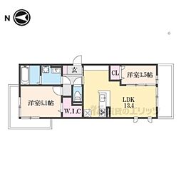 Ｐａｌａｉｓ　Ｐｏｉｒｅ　Ｂ棟 1階2LDKの間取り