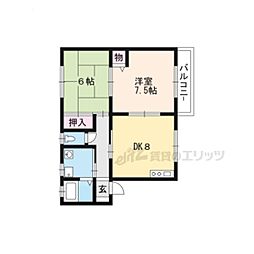 アルシオネ・セタ 2階2LDKの間取り