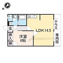 メゾン今村 1階1LDKの間取り