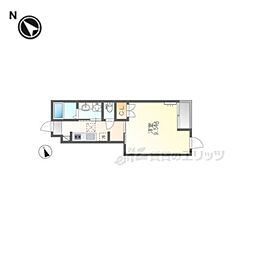 アノクオーレ 1階1Kの間取り