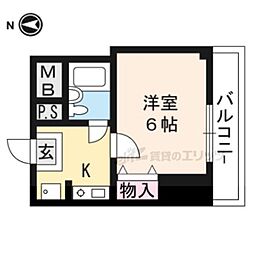 ゆめのこーぽ 2階1Kの間取り