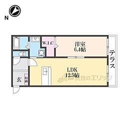 JR草津線 三雲駅 徒歩5分の賃貸マンション 1階1LDKの間取り