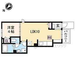 ＣＲＥＶＩＡ 1階1LDKの間取り
