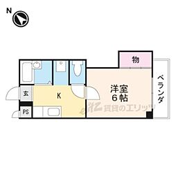 JR草津線 貴生川駅 徒歩3分の賃貸アパート 3階1Kの間取り