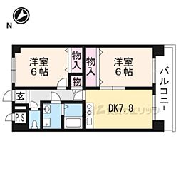 ルミエール2 2DKの間取図画像