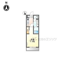 L'Allure御幸町 1Kの間取図画像