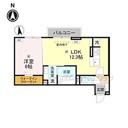 Lumiere du Soir Un 1LDKの間取図画像