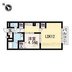 ファミール佐々木 1LDKの間取図画像