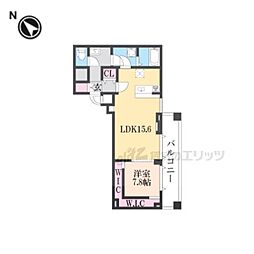 ミラージュにおの浜 1LDKの間取図画像
