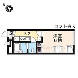 レオパレス淡海 1Kの間取図画像