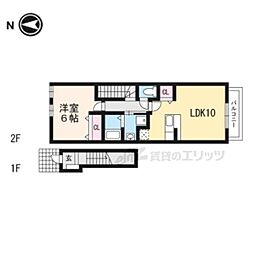 プリムローズヴィレッジ 1LDKの間取図画像