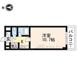 フェリーチェ大橋 1Kの間取図画像