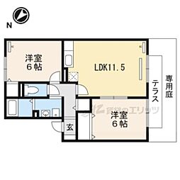 クラジールヤマザキ 2LDKの間取図画像