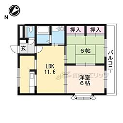 エトワールS 2LDKの間取図画像