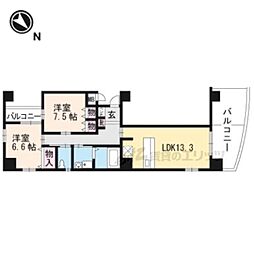 レスペクテ 2LDKの間取図画像