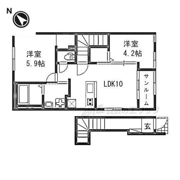 同じ建物の物件間取り写真 - ID:225005554510