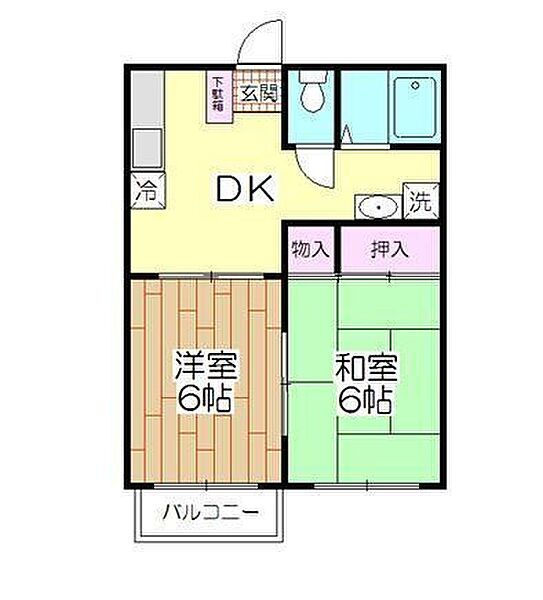 サニーハイツＫ ｜東京都足立区江北3丁目(賃貸アパート2DK・2階・39.74㎡)の写真 その2