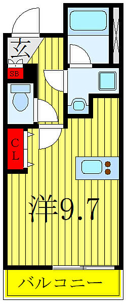 XEBECときわ台III 204｜東京都板橋区南常盤台1丁目(賃貸マンション1R・2階・26.61㎡)の写真 その2