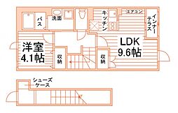 サン・メゾン波多江 1LDKの間取図画像