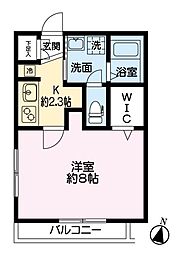 charmantM 1Kの間取図画像