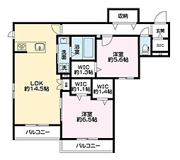 Citronnade 2LDKの間取図画像