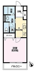 コートはなみずき 1Kの間取図画像