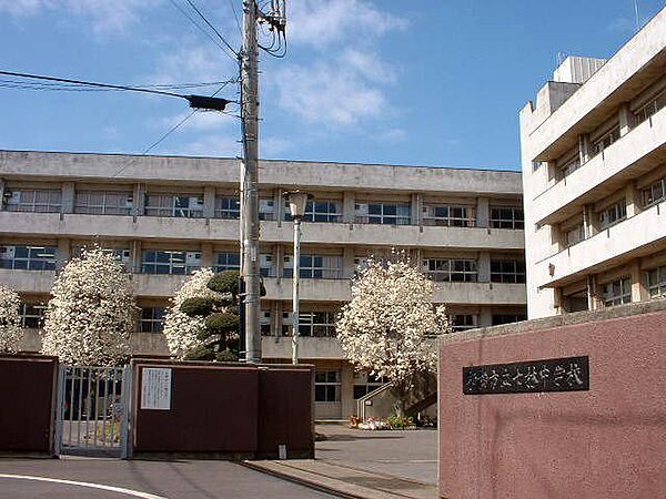 現地から1500m、現地から徒歩約19分　市立七林中学校　千葉県船橋市七林町130