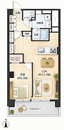 ハイツ北品川 1LDKの間取図画像