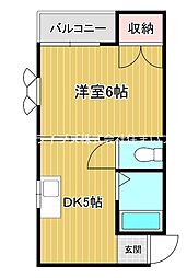 エレミヤ・マンション 1Kの間取図画像