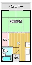 京橋ビル 1Kの間取図画像
