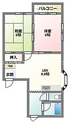 ロイヤルハイムパート8 2LDKの間取図画像