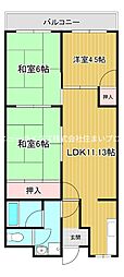 第二やまだハイム 3LDKの間取図画像