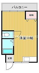 宮前ハイム ワンルームの間取図画像