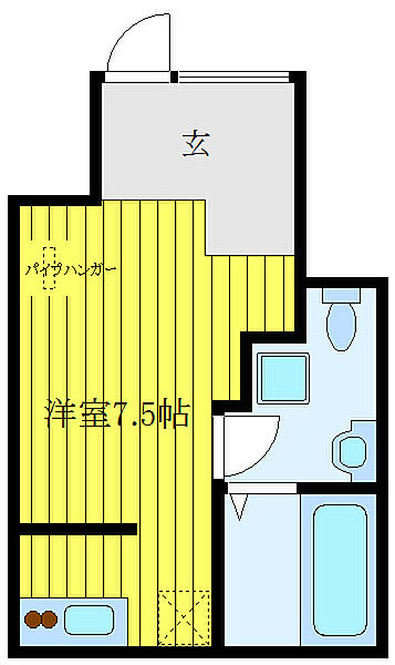 東京都板橋区大山金井町(賃貸アパート1R・1階・22.77㎡)の写真 その2