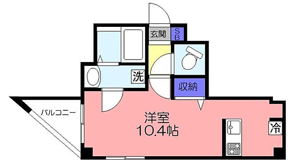 東京都板橋区高島平7丁目(賃貸マンション1R・4階・25.43㎡)の写真 その2