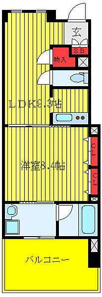 龍泉閣 601｜東京都北区王子1丁目(賃貸マンション1LDK・6階・44.56㎡)の写真 その2