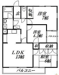間取図画像 3LDK
