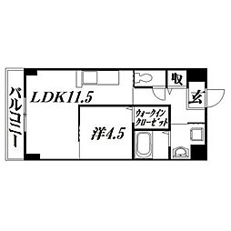 ルーチェ 1LDKの間取図画像