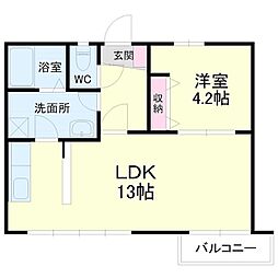 ARCO11 1LDKの間取図画像