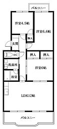 エスポワール 3LDKの間取図画像
