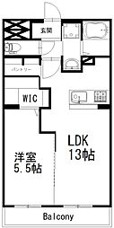 エクシード三方原III(北棟) 1LDKの間取図画像