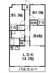 Vento484. 3LDKの間取図画像
