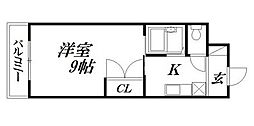 Avenue布橋 1Kの間取図画像