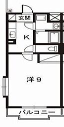 Raspini 1Kの間取図画像